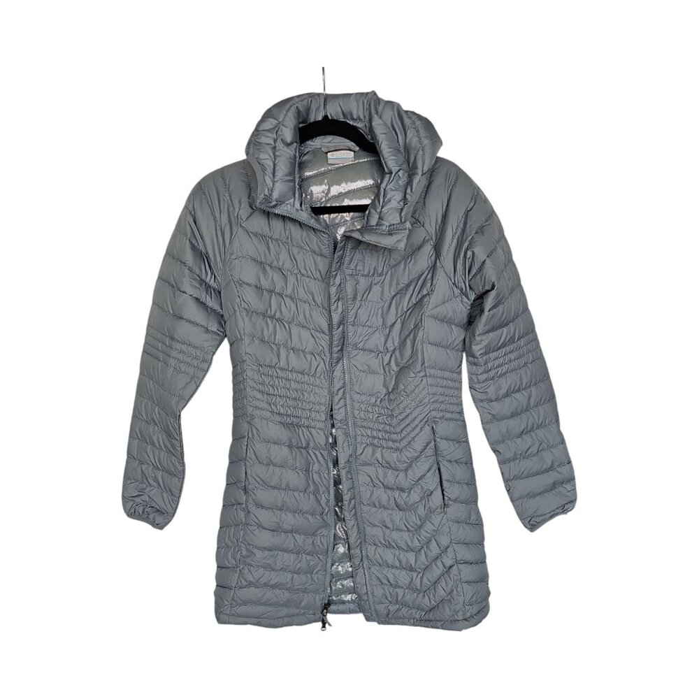 Fitted Gray Puffer Coat